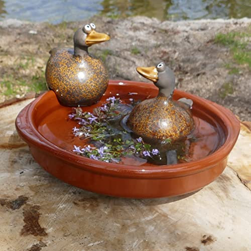 Tabouret de clôture en céramique en forme de canard - Décoration de jardin - 2 modèles