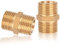 Oumuik double mamelon 1/2 pouce raccords plomberie Hexagonal à Joint Hexagonal Mâle à Mâle en laiton,convient à la plomberie, au chauffage central, à l'approvisionnement en eau chaude et froide