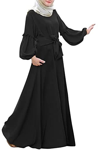 Muslimische Kleider für Damen Langarm Chiffon Robe Arabisch Dubai Kaftan Islamische Abaya für Ramadan