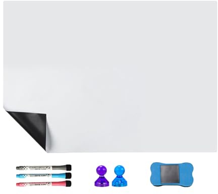 Hoja de pared magnética, placa de pizarra blanca, película magnética, hoja de pizarra autoadhesiva, placa blanca magnética para refrigerador, pizarra magnética para pared, pizarra blanca, hogar