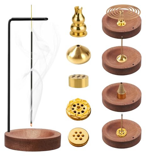 7 in 1 Portaincenso Porta Incensi Porta Incenso Bruciatore Incenso Brucia Incenso per Camera da letto Sala di meditazione Sala Yoga Area ricreativa