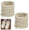 EuAcesry Cordones para Air Force 1, 1 Par Cordones Anchos Redondos de 8 mm 150 cm, Cordones Cuerda Chunky Retorcidos Algodon Anchos Gruesos para Zapatillas, Blanquecino