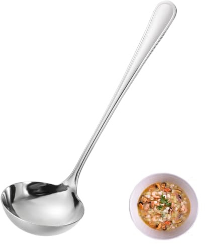 FAMILY 1 Cazo Servir Acero 28.2x8.5cm Inoxidable Diseño Línea, Elegancia y Funcionalidad para Cada Ocasión, Cubiertos de Alta Gama para Hogar y Restaurante