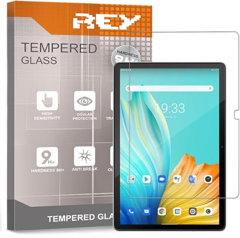 REY Pack 2X Pellicola salvaschermo per BESTTAB A20 10,1, Vetro temperato, di qualità Premium