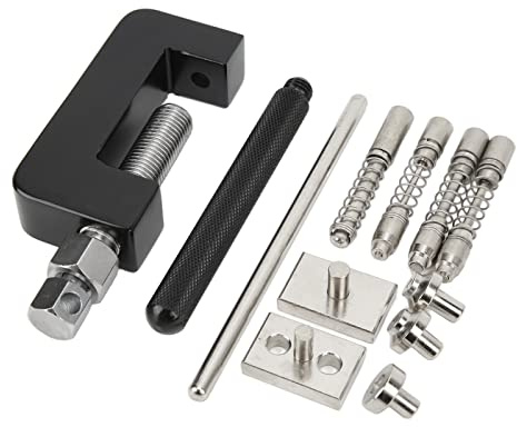 Ejoyous Ensemble d'outils de Rivet de Couteau à Chaîne 12pcs Breaker de Chaîne de Moto et Kit Rivet Ajustement Universel en Acier en Alliage avec Boîte de Rangement pour la Plupart des 520 525 530