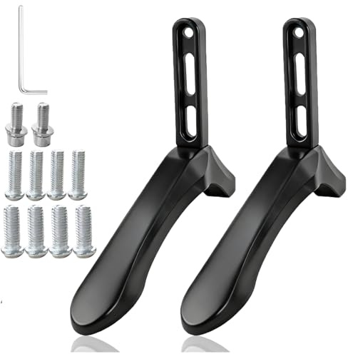 Piedini di Supporto TV,2PCS Piedistallo TVs Universali con Viti Piedini Sostituzione Base Supporto Television Tavolo Regolabile in Altezza per TV LCD/LED/Curved