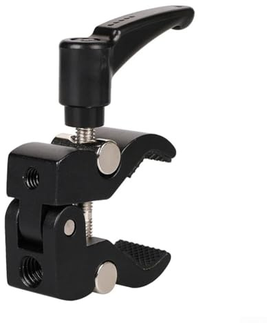 Support de serrage en forme de crabe, ouverture maximale de 48 mm en alliage d'aluminium pour trépied d'appareil photo, éclairage LED, prise sûre pour utilisation en studio photo