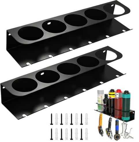 ZYETGH Lot de 2 supports de bombes pulvérisateurs avec 5 trous et 6 fentes - Pour garage, magasin et maison