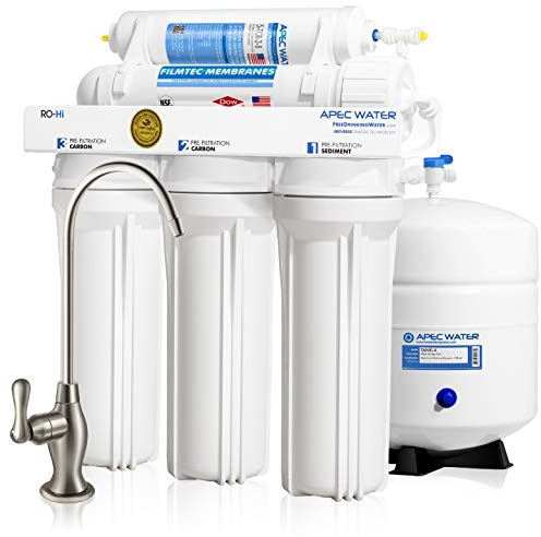 APEC Water Systems Ultimate RO-Hi Top Tier Supreme Certified High Output Fast Flow Ultra Safe Reverse Osmosis Drinking Water Filter System, 90 GPD