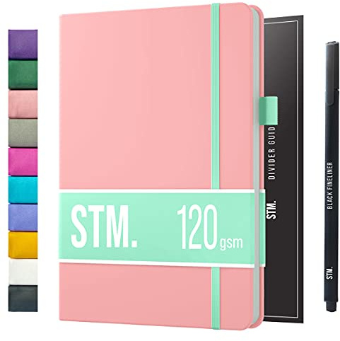 Bullet Dotted Journal Dot Grid Notebook | B5 Daily Journaling Notebooks for Personal Writing, Work, Women | 120gsm Thick Paper, Hard cover, Lay Flat Binding | B5 < 8.5 x 11 Cuaderno Libretas de apuntes