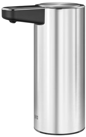 EKO Dispensador automático de jabón aromático, Recargable por USB, válvula antigoteo, Recargable, dispensador de jabón de Manos con Sensor de Movimiento líquido, baño y Cocina, Acero
