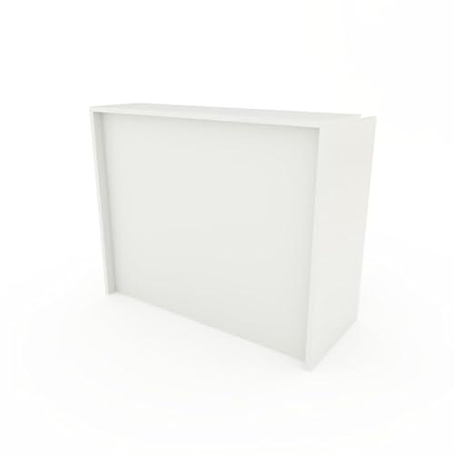 Genérico Mostrador Blanco Laminado de 120x105x50cms, Grosor de 25mm. (Blanco)