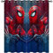 Red Spiderman Curtains Red Spiderman Print Pattern Eyelet Blackout Thermal Insulated & Room Darkening Window Drapes for Boys Teen Bedroom Living Room 2 Panels W117cm x D137cm