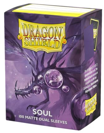 Dragon Shield | Matte Dual Standard Size Card Sleeves | 100 CT - Smooth & Tough Premium TCG Sleeves - Compatible with Pokemon, Flesh & Blood, One Piece & Magic the Gathering | Soul