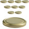 mikken 10 Deckel TO 82/8,5 cm für Marmeladengläser Twist-Off Ersatzdeckel Schraubdeckel für Sturzgläser und Einmachgläser Gold