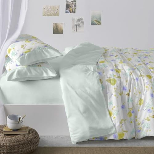 Burrito Blanco | Funda Nórdica Estampada Algodón Mezcla Cama 200 Verde Agua