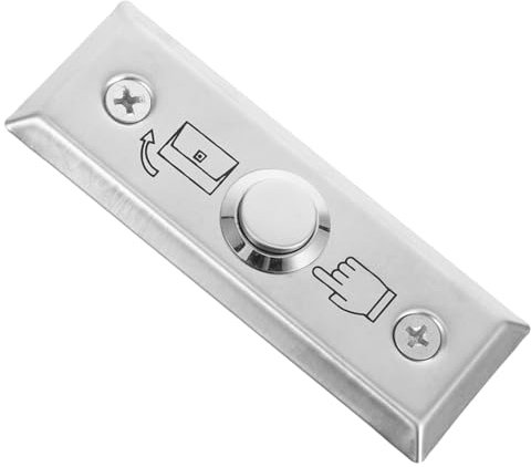 LIFKOME 1 Juego Interruptor De Control De Acceso Placa Frontal Del Timbre Cubierta De Timbre De Metal Placa De Cubierta De Timbre Placa De Pared Para Timbre Acero Inoxidable Plata