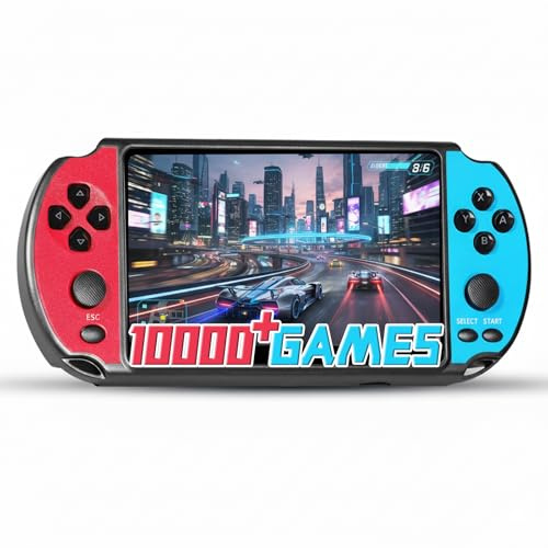 Mldnld Retro-Konsole Über 10.000 vorinstallierte Spiele, Handheld-Spielkonsole 5,1-Zoll-HD-Display, über 10 Emulatoren