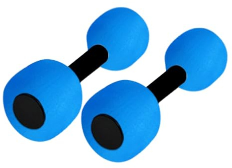 Water Dumbbells - Aqua Fitness Exercise Tool | 2 Piece High Density EVA Dumbbells with Buoyant Foam Design for Training with Comfortable Grip Handles for Adults Teen Family Friends Wife
