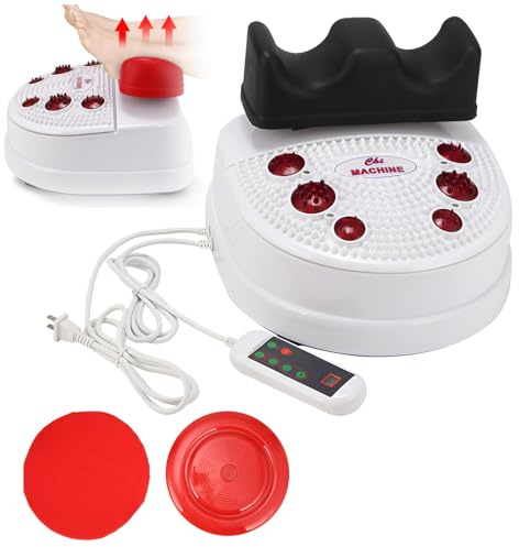JXUANMM Máquina eléctrica para pies, Chi Swing para Ejercicios aeróbicos pasivos de piernas, con Control por Cable y Velocidad Ajustable. BlackA