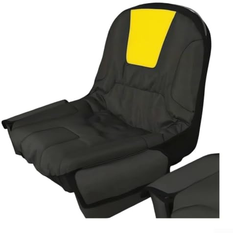ComfyHarbor Protector de asiento para cortacésped, tela 600D con bolsillos traseros para tractores de jardín, color negro y amarillo
