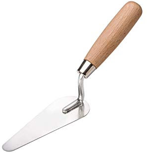 Colorus Profi Katzenzungen Kelle 140 mm | Maurerkelle Edelstahl, rostfrei | Zungenkelle mit Holzgriff | Putzkelle Putzerkelle | Stuckateurwerkzeug