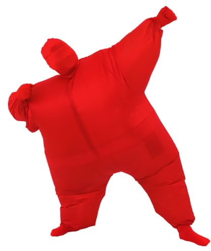 RHYTHMARTS Disfraz Hinchable Disfraces Hinchables Adulto Traje Inflable Trajes Carnaval Halloween Navidad Adulto (Rojo)