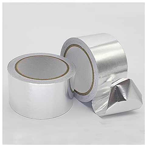 SYHML-SHOP Aluminium Foil Adhesive Insulation Tape Strong Adhesive Perfect Sealing Hot Cold Air Duct Tape for Pipe Metal Repair - 20M (Length : 20M, Width : 50mm)