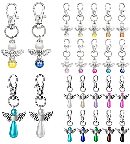 Oumezon Schutzengel Anhänger 24 Stück Gastgeschenke Taufe, Souvenir Hochzeit Schutzengel Gastgeschenke Anhänger für Gastgeschenke Kommunion Konfirmation Hochzeit Taufe Geschenk Party Mitbringsel