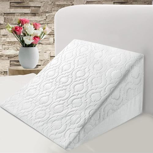 Pinkfairy Orthopedic Bed Wedge Pillow for Back Support & Acid Reflux – 51x46x28cm, Ideal for Pressure Relief, Anti Snoring, Relaxation, Sitting and Reading