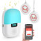 Shinmax Notrufknopf für Senioren Tuya WiFi Smart Senioren Notruf Licht Musikalische Alarme Hausnotruf Notfallknopf Wasserdicht Alarmknopf für Ältere Schwangere Kinder (2 SOS Notrufknopf +1 Empfänger)