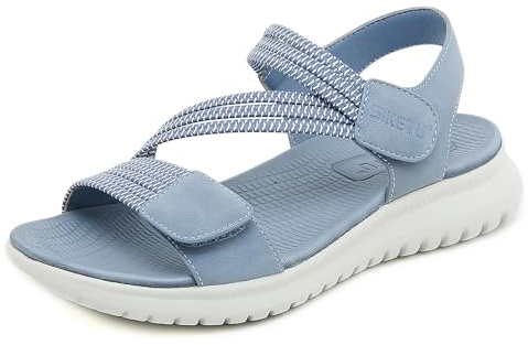 Meik Mangni Sandali Sportivi da Donna Estive Scarpe da Spiaggia Moda Sandali con Punta Aperta Antiscivolo Traspiranti Blu B 36 EU