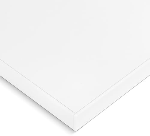 HausFux Spanplatte nach Maß - 1,9 cm stark, melaminbeschichtet, mit ABS-Kante - Made in Germany - Maßanfertigung - für Möbel- und Innenausbau (Icy White, 50 x 40 cm)