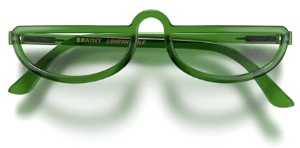 LONDON MOLE® Brainy reading glasses | Cool half moon shaped readers | Men’s Women’s Unisex | Spring hinges