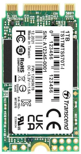 Transcend 1TB Interne M.2 SATA SSD 2242 TS1TMTS570TI-VS1
