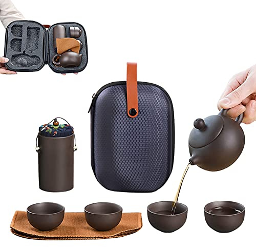 Kinesisk Tesats, Bärbar Tea Portable Set Travel Kung Fu Teekopp Cup Set for Business Hotel Outdoor Picnic