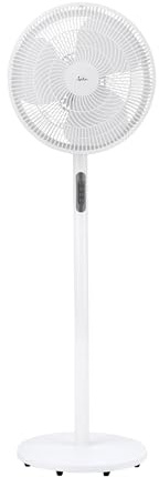 JATA JVVP3061 - Ventilador de Pie 50 W, Ventilador Oscilante Silencioso 40 cm, 3 Velocidades, Altura Regulable 1,25 m, Gran Caudal de Aire 2663 m³/h, para Hogar y Dormitorio