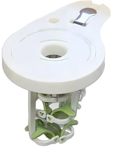 Spargelschäler, Spezialschälmesser, Spezialschälmesser für Spargel, mit 6 Präzisionsklingen, Spiralclip und Stößel, manueller nicht elektrischer Spargelschäler