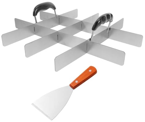 Cabilock 2 Piezas Divisor de Porciones para Pastel de Acero Inoxidable con Espátula de Repostería Herramienta de Corte Precisa para Tartas y Pizza Accesorios de Cocina Profesionales