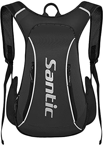 Santic Cycling Backpack 15L Cycling Bag Light Small Bike Bag Mountain Biking Backpack Black