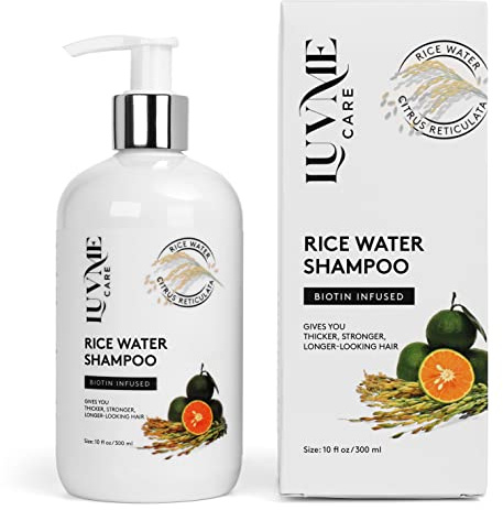 Rice Water Hair Thickening Shampoo with Biotin - Strengthening and Volumizing Shampoo for Thinning Hair, All Hair Types, Men and Women 10 Fl Oz