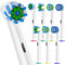 Sulkiwe Recambios Cepillos Compatible con Oral B Braun Eléctricos Cepillo de Dientes, 8 Cabezales de Repuesto-Incluir 2 cross, 2 Floss, 2 Precision, 2 Sensitive