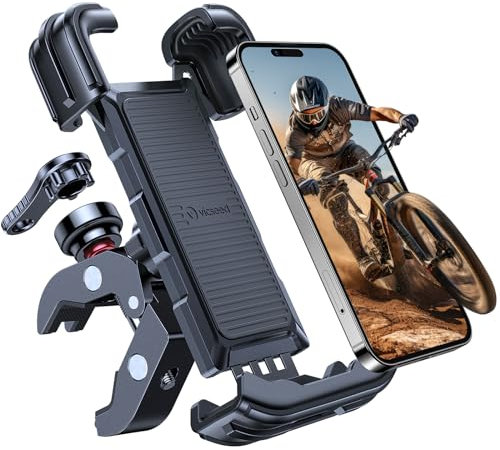 VICSEED Handyhalterung Fahrrad [Erster Diebstahlschutz] Fahrradlenker - 360°drehbar & 0,1s Go -Fahrrad Handyhalterung für iPhone 16 15 14 13 Pro Max Samsung S24 23 Ultra usw