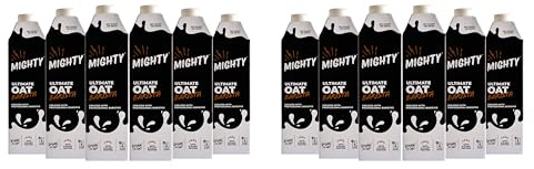 Mighty Ultimate Oat Milk Barista Edition, (12x1L Cartons), Crafted for Coffee & Tea, Plant-Based, Dairy Free, UHT Oat Drink