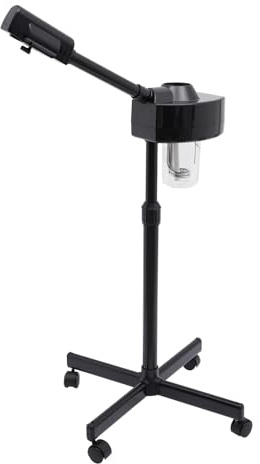 Vaporizador facial, vapor 360°, vaporizador, limpiador de poros, máquina de spa de vapor, altura ajustable, 800 W, 680 ml, funciones sauna facial, vaporizador, para salón, spa, color negro