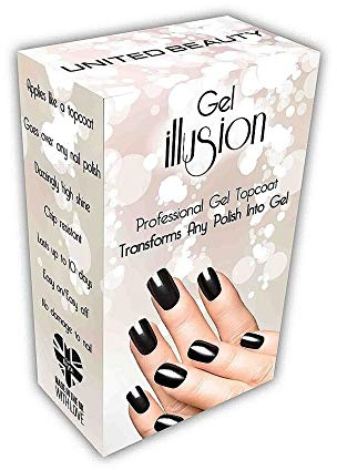 Gel Illusions Clear LED Gel Top Coat Chip Resistant 14ml High Shine