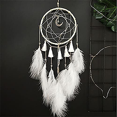YRVCT Atrapasueños, hecho a mano, blanco, atrapasueños para decoración del hogar, dormitorio de los niños, decoración de pared, adornos artesanales