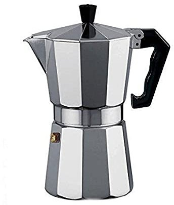 21S Caffettiera Classica Macchina del Caffe' Moka 1/2 Tazza in Alluminio Espresso Napoletano