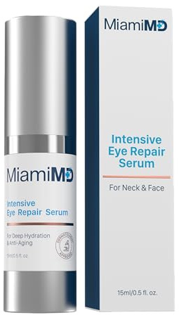 MiamiMD Eye Serum (15ml) Under Eye Treatment for Dark Circles & Crow's Feet - Serum for All Skin Type - Anti-Aging Cream - Reduces Puffiness - For Day & Night Time Use