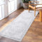 LuxFocus Vintage Läuferteppich Oriental Teppich rutschfest Blumenmuster Teppich Läufer für Flur Waschbarer Faltbarer Küchenläufer im Used Look 60x230 cm Grau